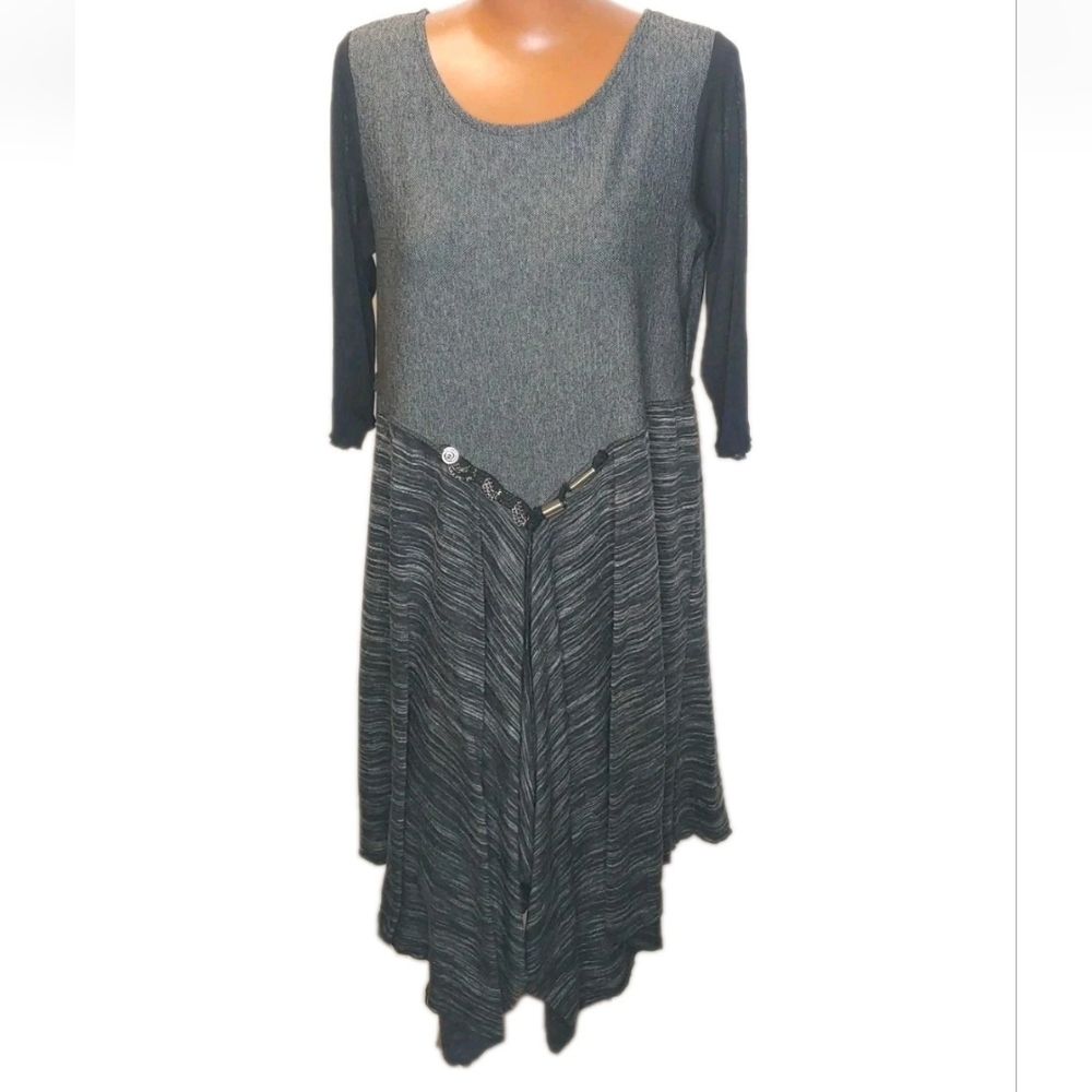 Lee Andersen Art To Wear Lagenlook Dress Woman Med Artsy Fairy Vintage USA Made